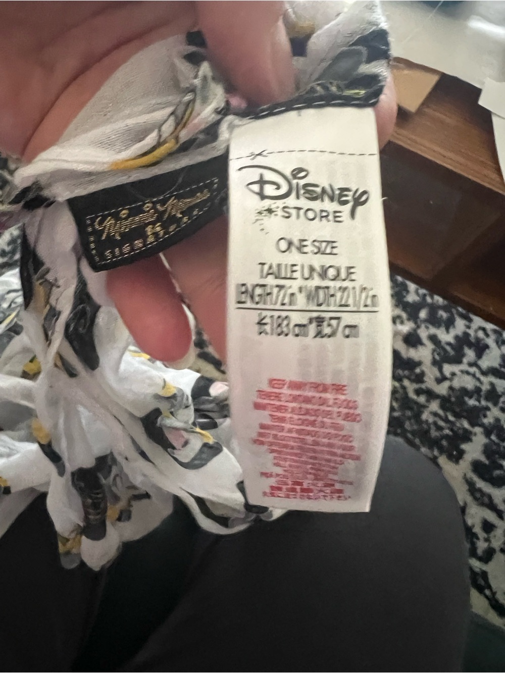 Disney Store Mini Mouse Lightweight White Printed Scarf - Women's Accessory
